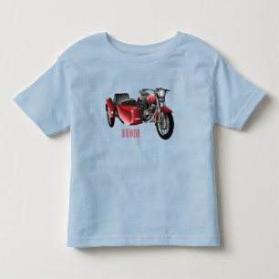 Sidecar motorcycle cartoon illustration toddler T-Shirt