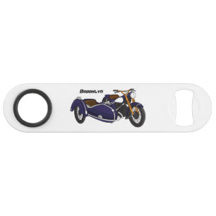 Sidecar purple motorcycle illustration