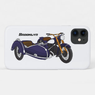 Sidecar purple motorcycle illustration iPhone 11 case
