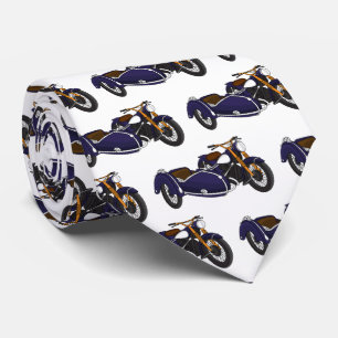 Sidecar purple motorcycle illustration tie