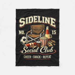 Sideline Social Club Cheer Snack Repeat Soccer Mom Fleece Blanket
