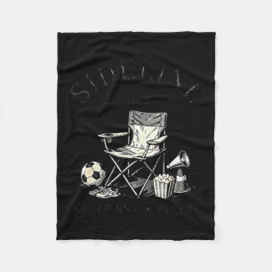 Sideline Social Club Cheer Snack Repeat Soccer Mom Fleece Blanket
