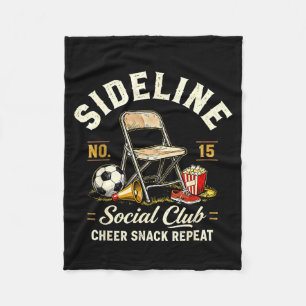 Sideline Social Club Cheer Snack Repeat Soccer Mom Fleece Blanket