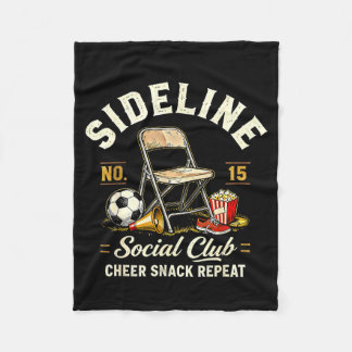 Sideline Social Club Cheer Snack Repeat Soccer Mom Fleece Blanket