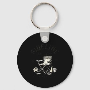 Sideline Social Club Cheer Snack Repeat Soccer Mom Key Ring