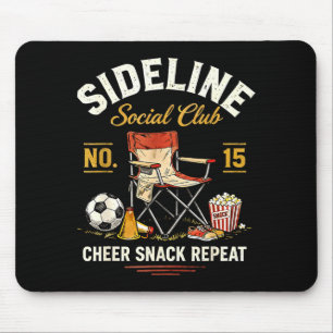Sideline Social Club Cheer Snack Repeat Soccer Mom Mouse Mat