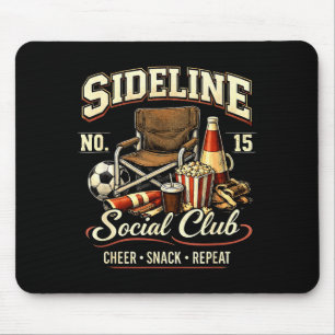 Sideline Social Club Cheer Snack Repeat Soccer Mom Mouse Mat