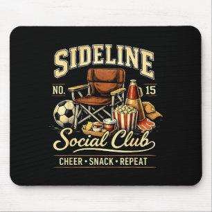 Sideline Social Club Cheer Snack Repeat Soccer Mom Mouse Mat