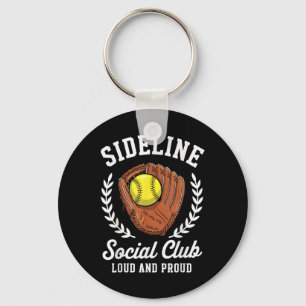 Sideline Social Club Softball Glove Ball Proud Mum Key Ring