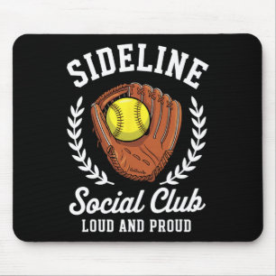 Sideline Social Club Softll Glove Ll Proud Mom  Mouse Mat