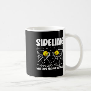 Sideline Social Club Softll Mom Of A Softll Player Coffee Mug
