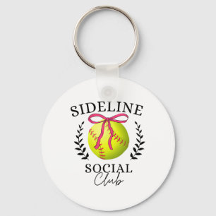 Sideline Social Club Softll Mom Sister Brother  Key Ring