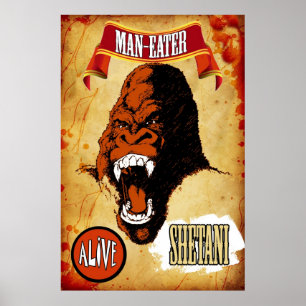 Sideshow Art - Shetani the Man- Eating Gorilla Poster