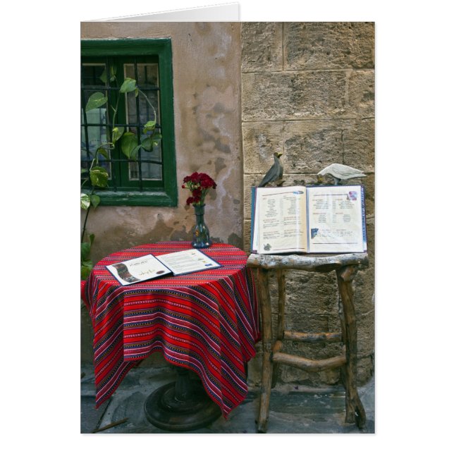 Sidewalk cafe, Chania, Crete, Greece (Front)