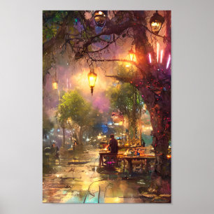 Sidewalk cafe' poster