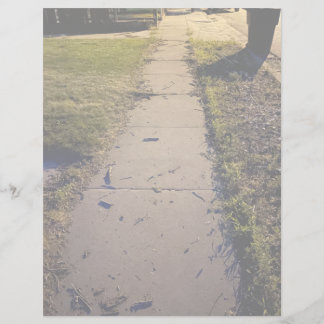 Sidewalk Path Faded Photo Letterhead