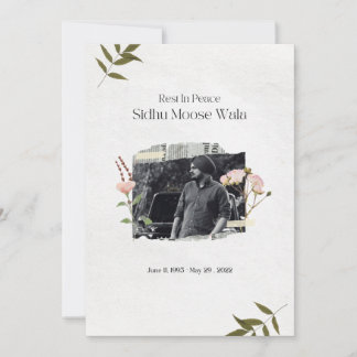 Sidhu moose wala rip invitation