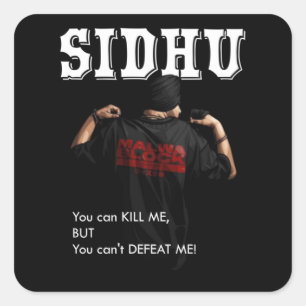 Sidhu Moosewala Desi Merch Punjabi  Pullover  Square Sticker
