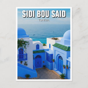 Sidi Bou Said Tunisia Travel Postcard