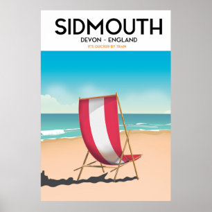 Sidmouth, devon, vintage travel poster