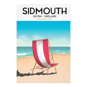 Sidmouth, devon, vintage travel poster