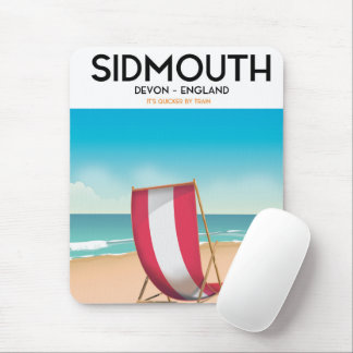 Sidmouth, devon, vintage travel poster mouse mat