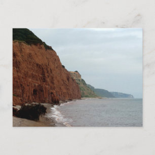 Sidmouth ocean cliffs and coast photo postcard