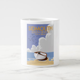 Sidmouth South Devon vintage travel poster. Large Coffee Mug