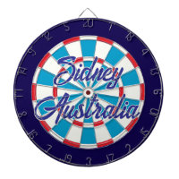 Sidney Australia text template Blue Red White 