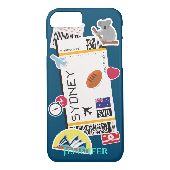 Sidney Australia Travel Stickers Case-Mate iPhone Case (Back)