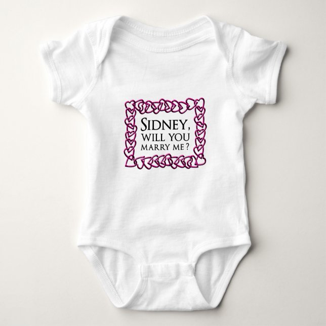 Sidney Crosby Sign Baby Bodysuit (Front)