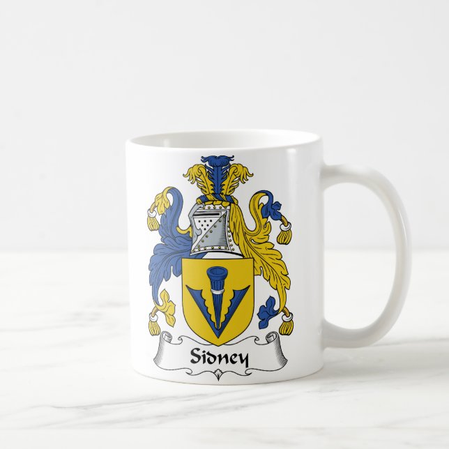 Sidney Family Crest Coffee Mug (Right)