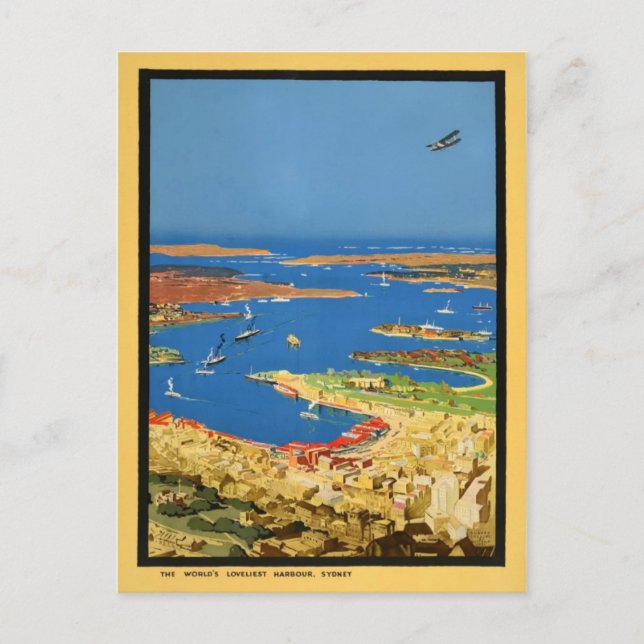 Sidney Harbor Postcard (Front)