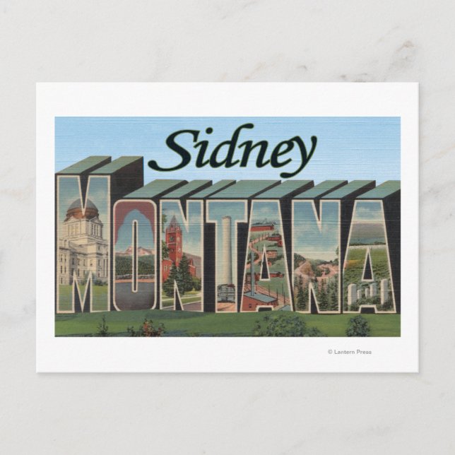 Sidney, Montana Postcard (Front)