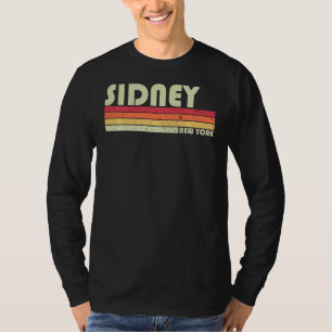 Sidney Ny New York Funny City Home Roots Retro 70 T-Shirt