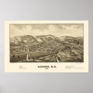 Sidney, NY Panoramic Map - 1887 Poster