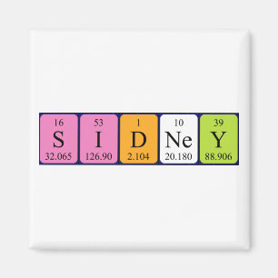 Sidney periodic table name magnet
