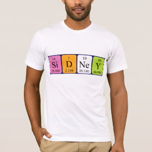 Sidney periodic table name shirt