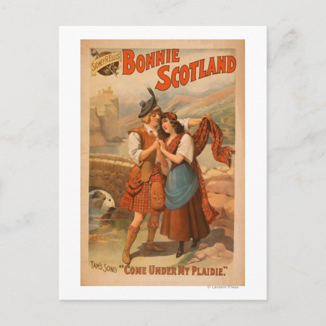Sidney R. Ellis' Bonnie Scotland Scottish Play Postcard (Front)