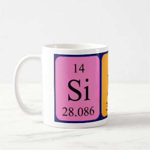 Sidni periodic table name mug