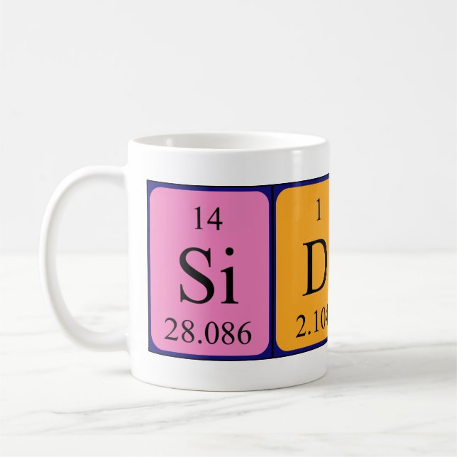Sidni periodic table name mug (Left)