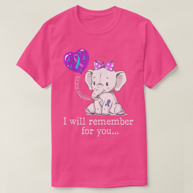 SIDS Awareness Elephant  T-Shirt (Design Front)