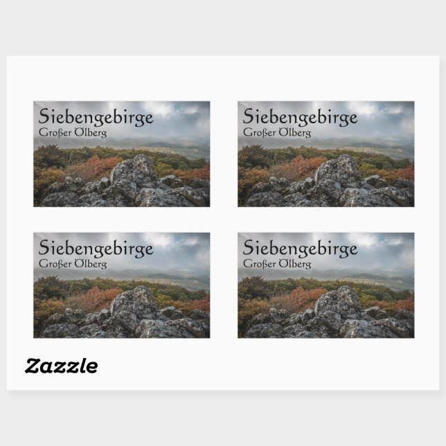 Siebengebirge Souvenir  Rectangular Sticker (Sheet)