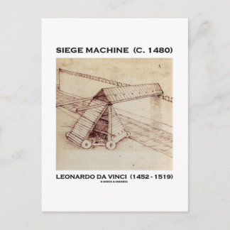 Siege Machine (C. 1480) Leonardo da Vinci Postcard