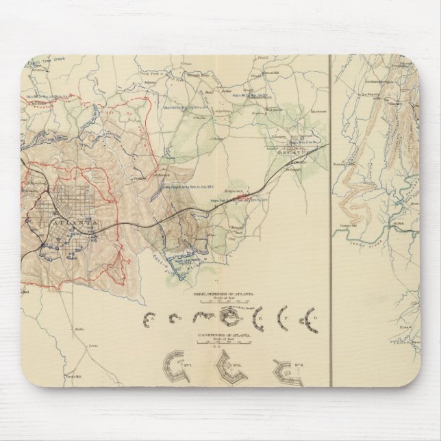 Siege of Atlanta Mouse Mat (Front)