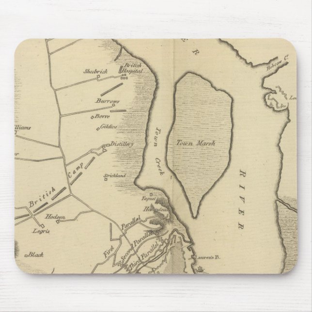 Siege of Charleston in S Carolina Mouse Mat (Front)