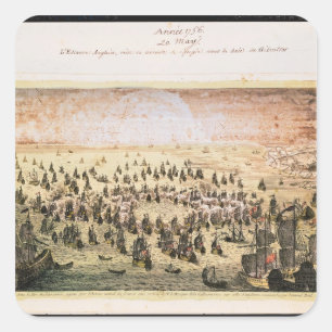 Siege of Mahon, 20th May 1756 Square Sticker