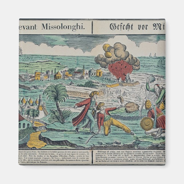 Siege of Missolonghi, 22nd April 1826 Magnet (Front)
