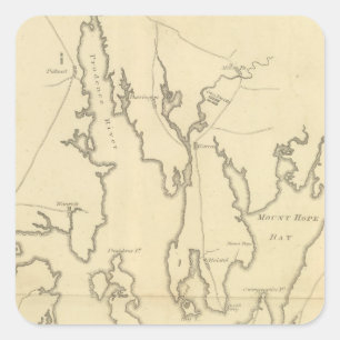 Siege of Newport, Rhode Island Square Sticker