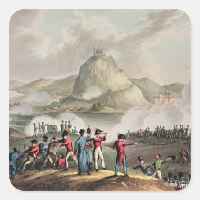 Siege of San Sebastian,  engraved by Thomas Square Sticker (Front)